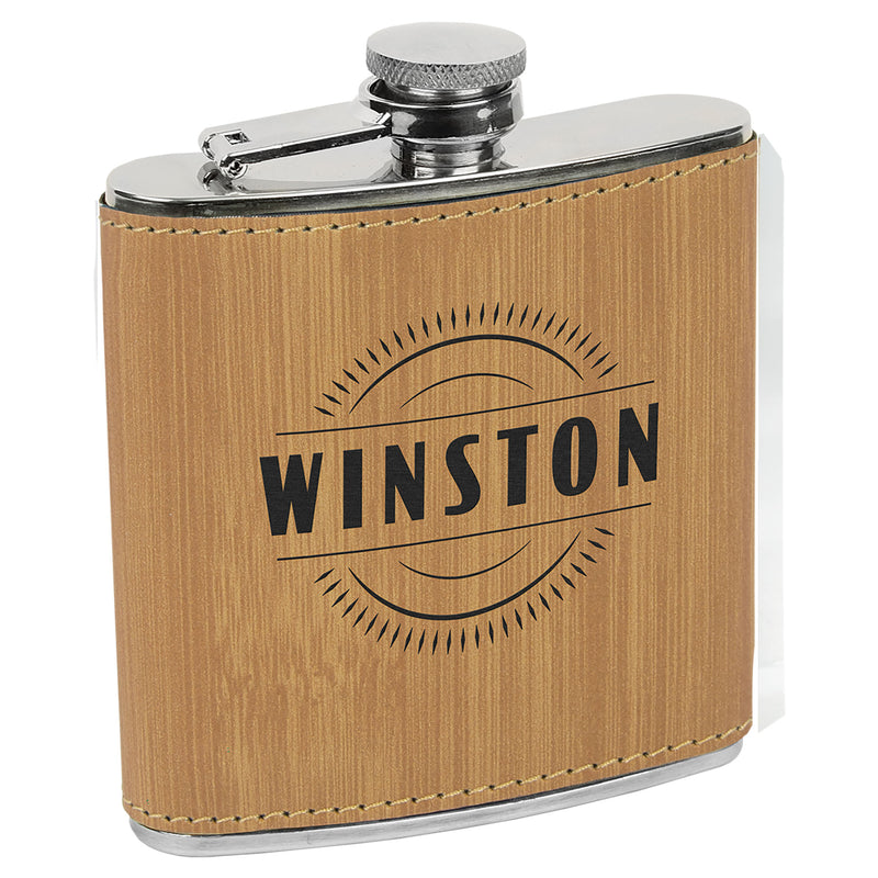 Stainless Steel Flask 6 oz. - Bamboo