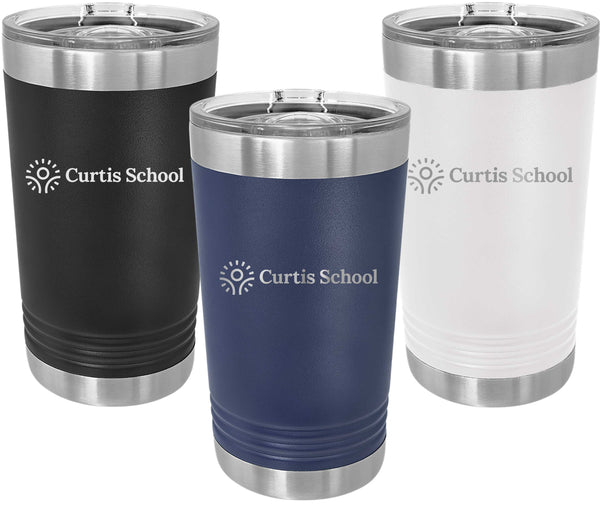 Personalized Stainless Steel Tumbler (16 oz.) - Curtis School