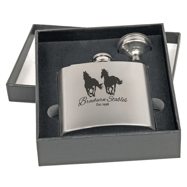 Laserable Flask Gift Set with Funnel Stainless Steel