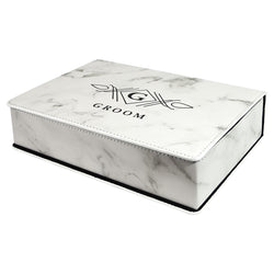 White Marble Flask Gift Set