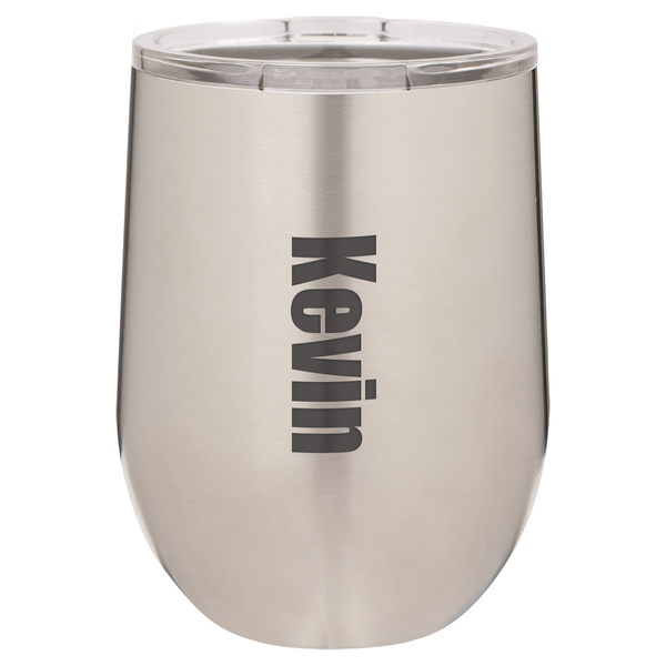 Personalized Stemless Wine Tumbler (12oz.) - Stainless Steel