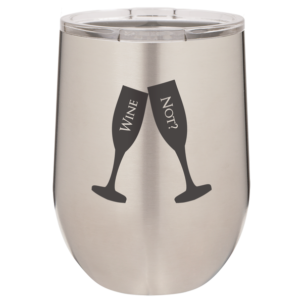 Personalized Stemless Wine Tumbler (12oz.) - Stainless Steel